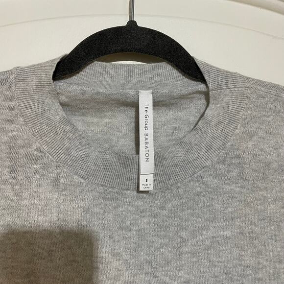 The Group by Babaton Grey Long Sleeved Top Cashmere-Cotton Blend Light Weight - Picture 4 of 6